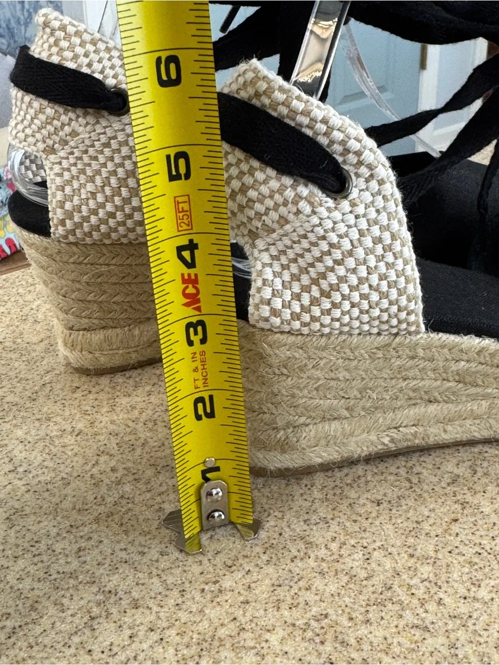 Soludos Marseille Black Wedge Espadrille Shoes 9 New